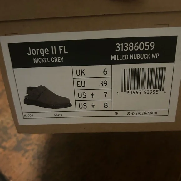 Dr. Martens Nickel Grey Nubuck Shoes - Picture 2 of 5